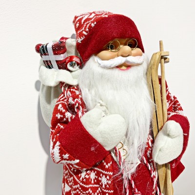 Decorazione Natalizia Babbo Natale con gli sco e regali